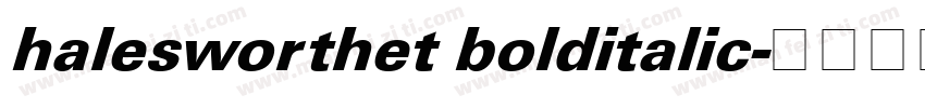 halesworthet bolditalic字体转换